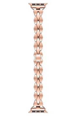 The Posh Tech Ava Stainless Steel Apple Watch Watchband in Rose Gold