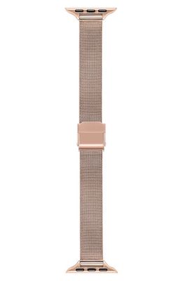 The Posh Tech Blake Stainless Steel Apple Watch Watchband in Rose Gold