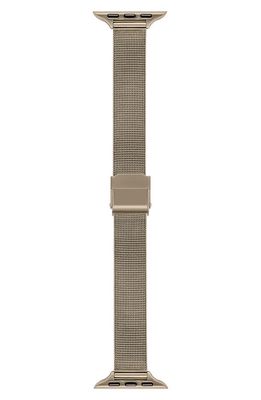 The Posh Tech Blake Stainless Steel Mesh Apple Watch Watchband in New Gold