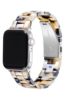 The Posh Tech Claire 20mm Apple Watch Watchband in Light Natural Tortoise