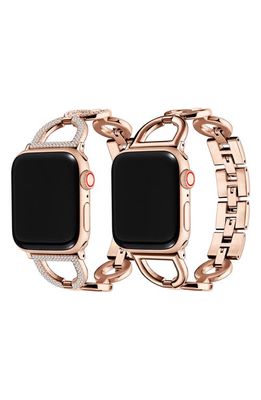 The Posh Tech Coco Colette 2-Pack 20mm Apple Watch Bracelet Watchbands in Rose Gold