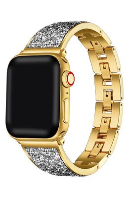 The Posh Tech Crystal Apple Watch SE & Series 7/6/5/4/3/2/1 Bracelet Watchband in Yellow Gold