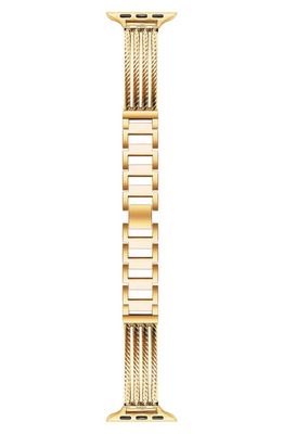 The Posh Tech Eliza Metal Apple Watch® Watchband in Gold 