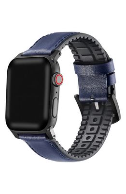 The Posh Tech Leather 23mm Apple Watch® Watchband in Blue