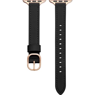 The Posh Tech Leather Apple Watch® Watchband in Black 