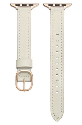 The Posh Tech Leather Apple Watch® Watchband in White 