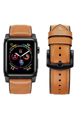 The Posh Tech Leather Apple Watch Watchband in Brown