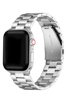 The Posh Tech Matte Apple Watch® SE & Series 7/6/5/4/3/2/1 Bracelet Watchband in Silver