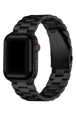The Posh Tech Matte Stainless Steel 23mm Apple Watch® Bracelet Watchband in Black