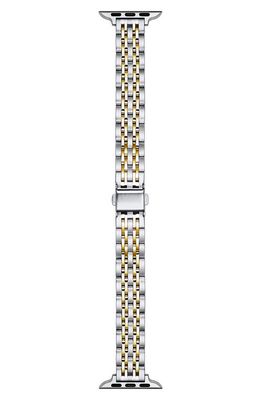 The Posh Tech Rainey Two-Tone Stainless Steel Skinny Apple Watch Bracelet Watchband in Silver/Gold