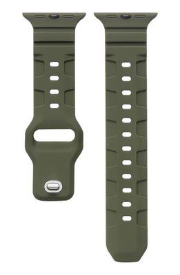 The Posh Tech Ridge Silicone 27mm Apple Watch® Watchband in Green 