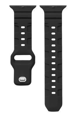 The Posh Tech Ridge Silicone 27mm Apple Watch Watchband in Black
