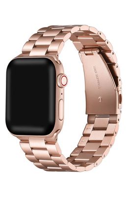 The Posh Tech Rose Apple Watch® SE & Series 7/6/5/4/3/2/1 Bracelet Watchband in Rose Gold