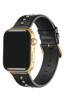 The Posh Tech Skyler Leather 20mm Apple Watch® Watchband in Black