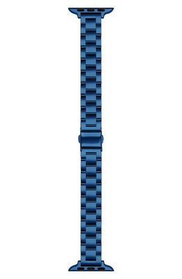 The Posh Tech Sloan Stainless Steel Skinny Apple Watch Bracelet Watchband in Blue