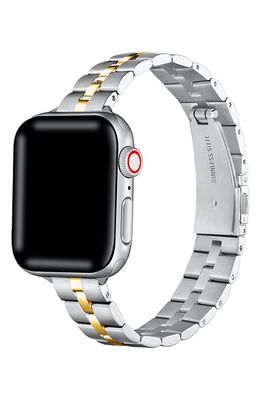 The Posh Tech Sophie Stainless Steel Apple Watch Watchband in Silver/Gold