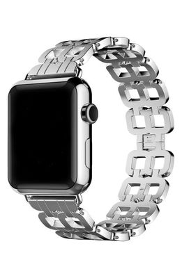The Posh Tech Stainless Steel 22mm Apple Watch Bracelet Watchband in Silver