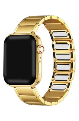 The Posh Tech Wide Link 23mm Magnetic Apple Watch® Bracelet Watchband in Yellow Gold