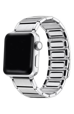 The Posh Tech Wide Link Magnetic Apple Watch® SE & Series 7/6/5/4/3/2/1 Bracelet Watchband in Silver
