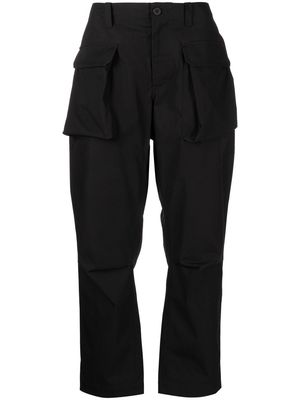 The Power For The People flap-pocket straight-leg trousers - Black