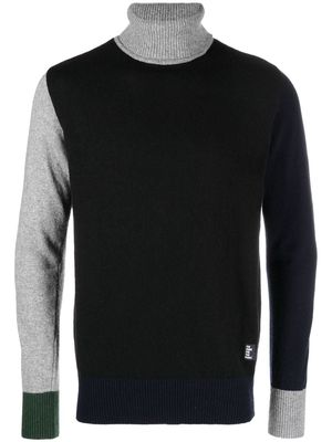 The Power For The People high-neck wool jumper - Black