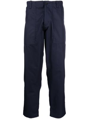 The Power For The People straight-leg cotton trousers - Blue