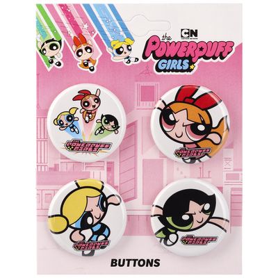 The Powerpuff Girls Set of Four 1.25"  Buttons
