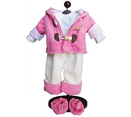 The Queen's Treasures 15" Baby Doll Pink 5-Piec e Overall Set