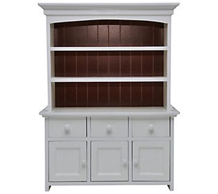 The Queen's Treasures 18" Doll Farmhouse-Style Wooden Hutch