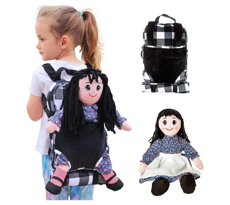 The Queen's Treasures 18 Rag Doll Girl & American Backpack