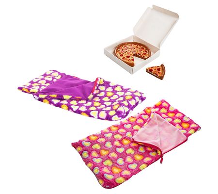 The Queens Treasures 4pc Sleepover Set and Pizz a for 18" Doll