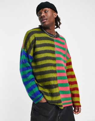 The Ragged Priest spliced knitted sweater in multi