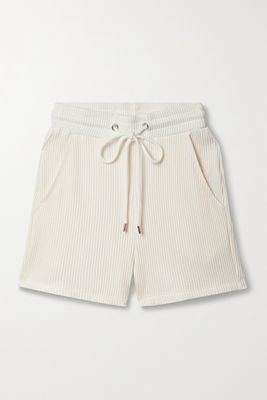 The Range - Jumbo Stark Waffle-knit Stretch-cotton Shorts - Off-white