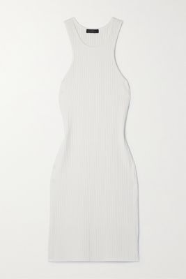 The Range - Ribbed Cotton-blend Mini Dress - Off-white