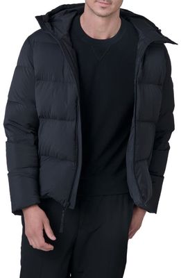 The Recycled Planet Company Autobot Water Resistant Recycled Down Puffer Jacket in Black