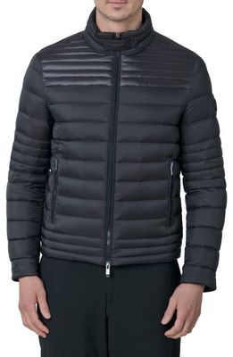 The Recycled Planet Company Emory Water Resistant Down Recycled Nylon Puffer Jacket in Black