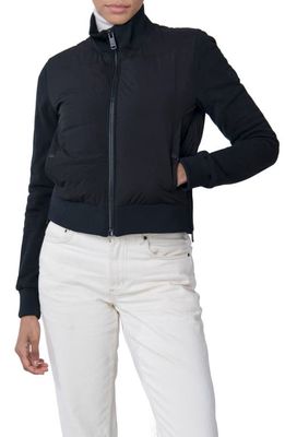 The Recycled Planet Company Nina Hybrid Water Resistant Down Recycled Down Puffer Jacket in Black