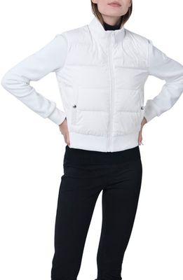 The Recycled Planet Company Nina Hybrid Water Resistant Down Recycled Down Puffer Jacket in White