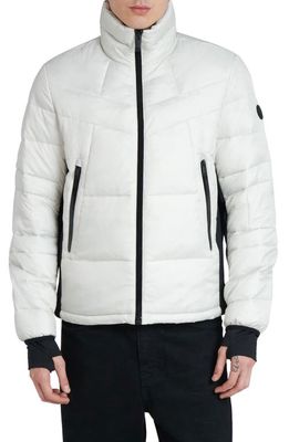 The Recycled Planet Company Racer Ripstop Puffer Jacket in Ice Grey