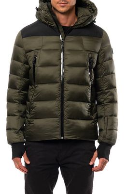 The Recycled Planet Company Recycled Down Puffer Coat in Dark Olive