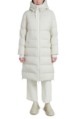 The Recycled Planet Company Water Resistant Hooded Down Coat in Ice