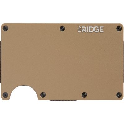 the Ridge Metal Aluminum RFID Cash Strap in Mojave Tan 