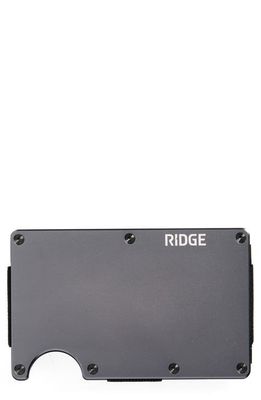 the Ridge RFID-Blocking Aluminum Money Clip Wallet in Gunmetal 