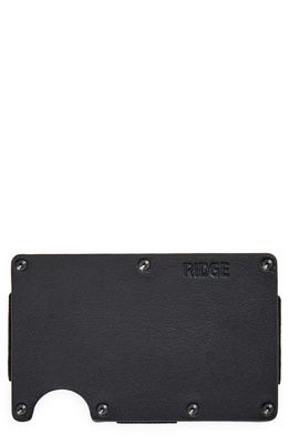 the Ridge RFID-Blocking Leather Cash Strap Wallet in Midnight Black Leather 