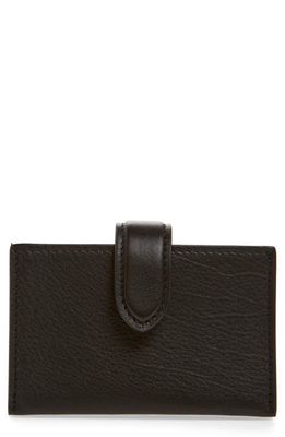 The Row Accordion Leather Card Case in Black