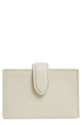 The Row Accordion Leather Card Case in Ivory