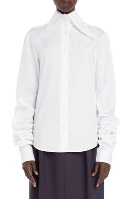The Row Ace Cotton Poplin Button-Up Shirt in White
