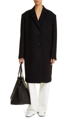 The Row Adron Oversize Wool Blend Coat in Black