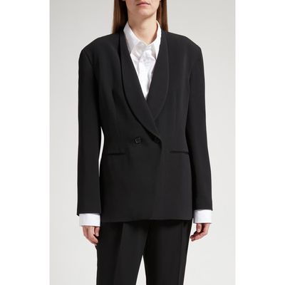 The Row Alda Double Breasted Jacket in Black