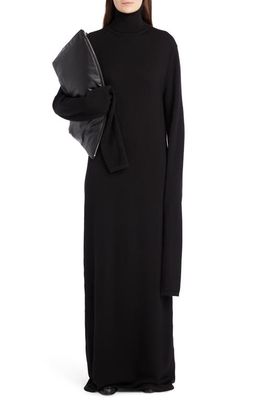The Row Alicia Fine Gauge Virgin Wool Sweater Dress in Black
